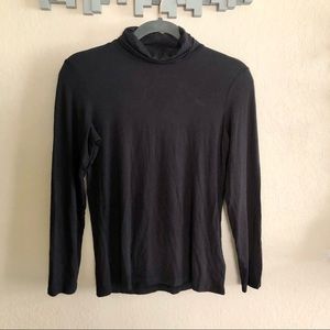 Tahari black turtleneck tee shirt, XS